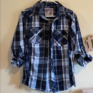 Men’s Flannel Quarter Sleeve